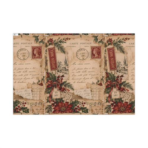 Vintage French Christmas Wrapping Paper