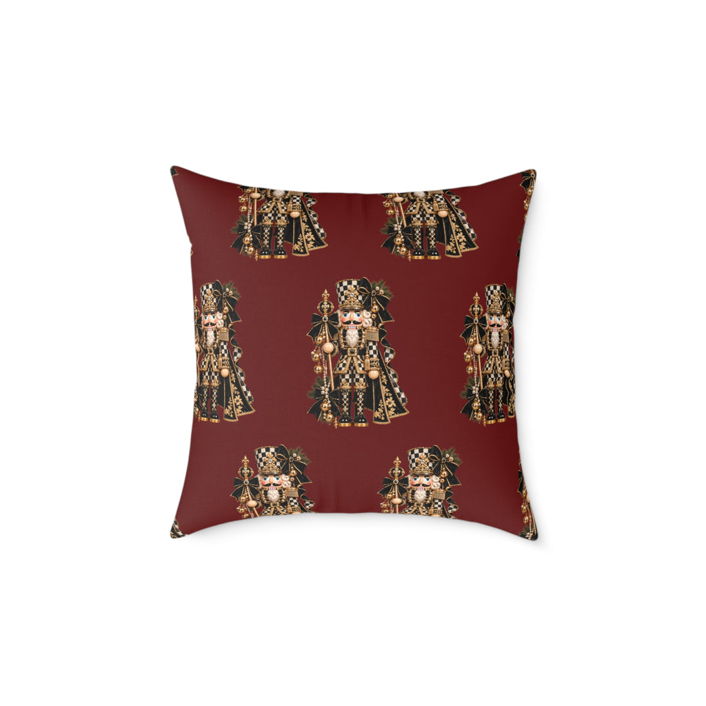 Nutcracker Black Diamond Canvas Pillow
