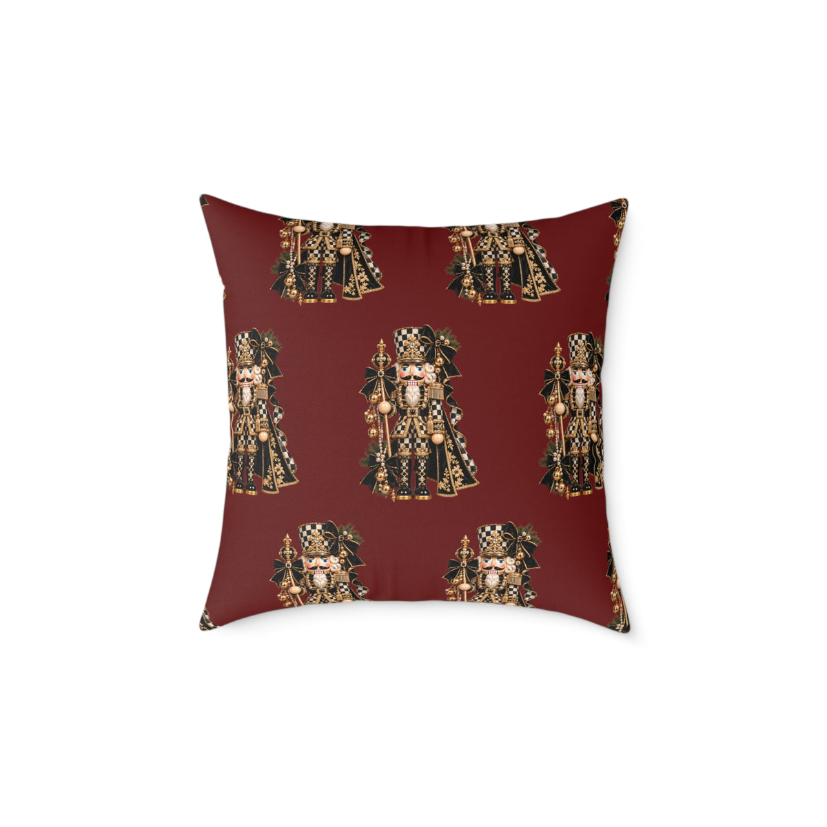 Nutcracker Black Diamond Canvas Pillow