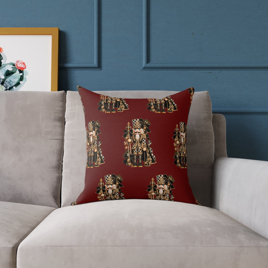 Nutcracker Black Diamond Canvas Pillow