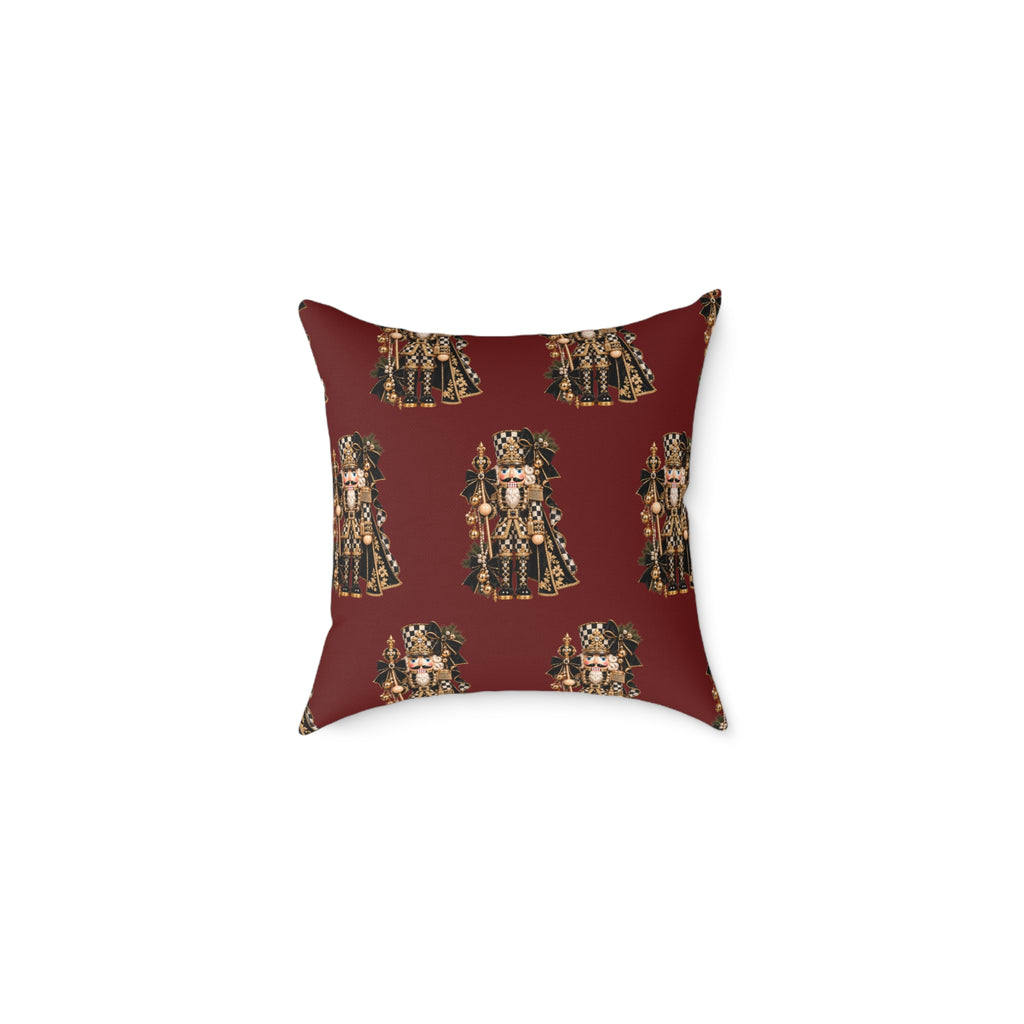 Nutcracker Black Diamond Canvas Pillow